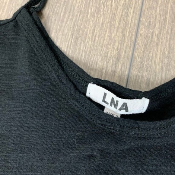 Revolve LNA Off The Shoulder Tee Top T-shirt Short Sleeve Black Size Small - Picture 6 of 9